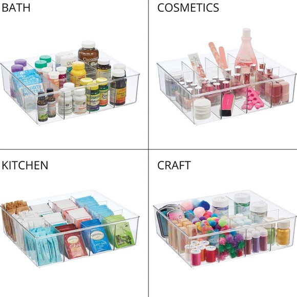 Plastic 12 Compartment Divided Drawer and Closet Storage bin - Picture 4 of 8